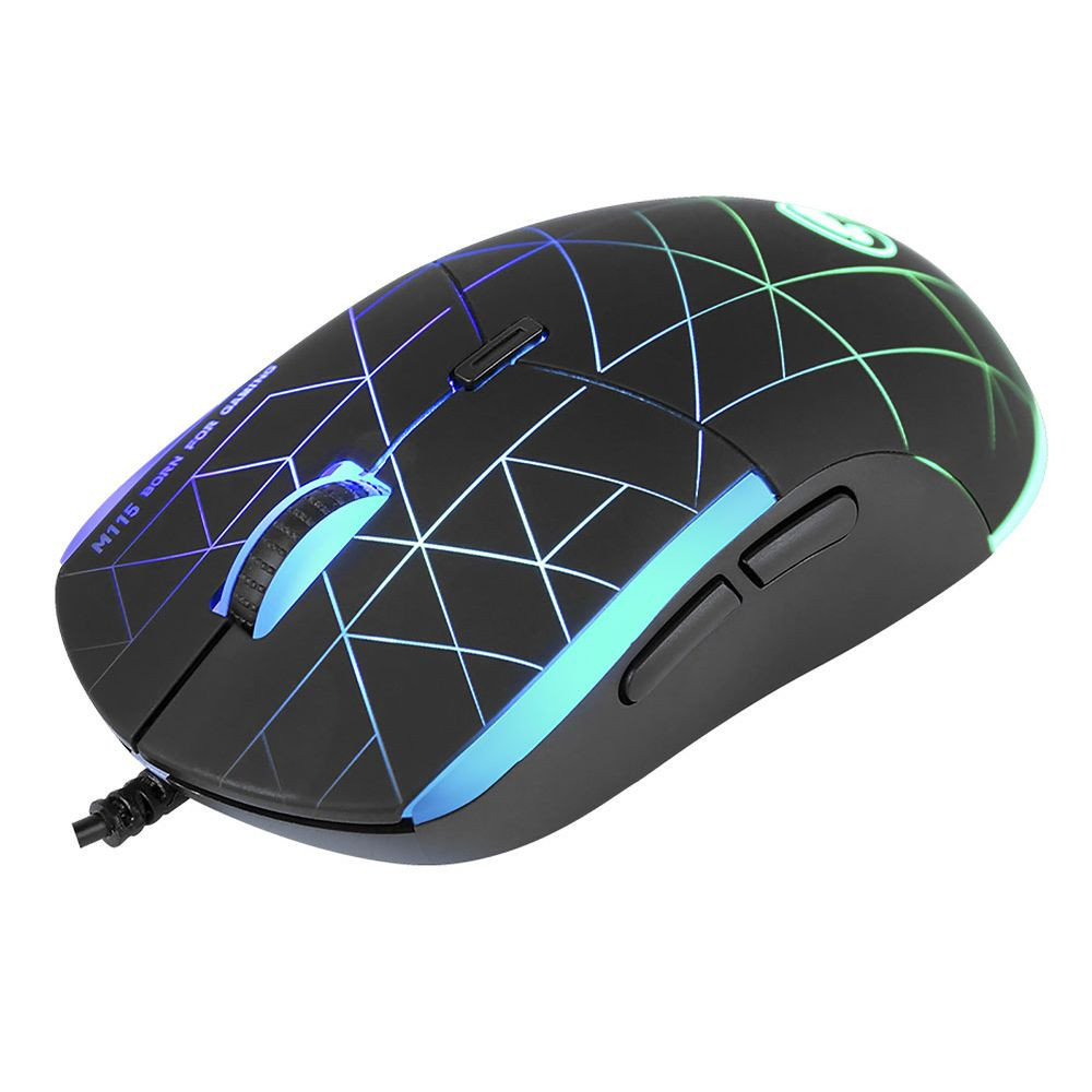 MOUSE MARVO M115 USB RGB 7COL 4000DPI 6BOT
