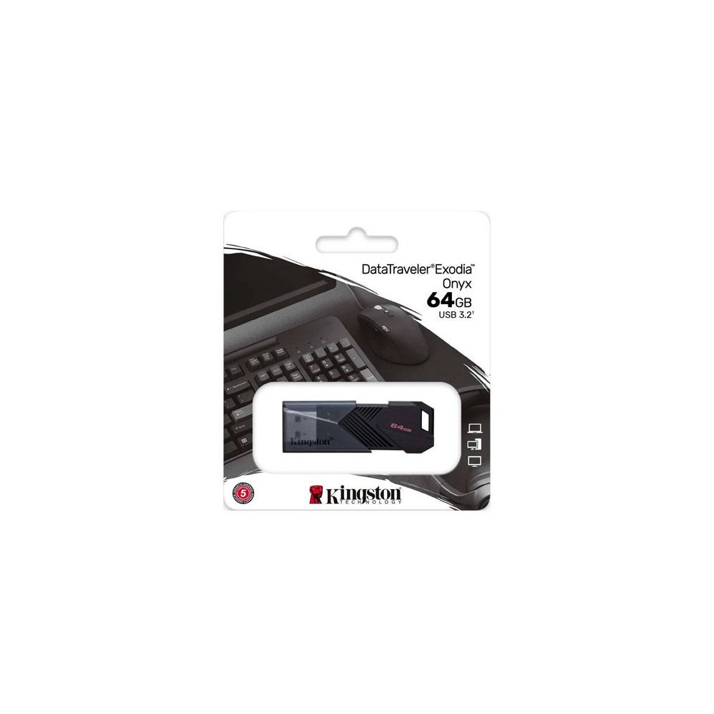 PENDRIVE KINGSTON 64GB ONIX EXODIA USB3.2 DATATRAVELER