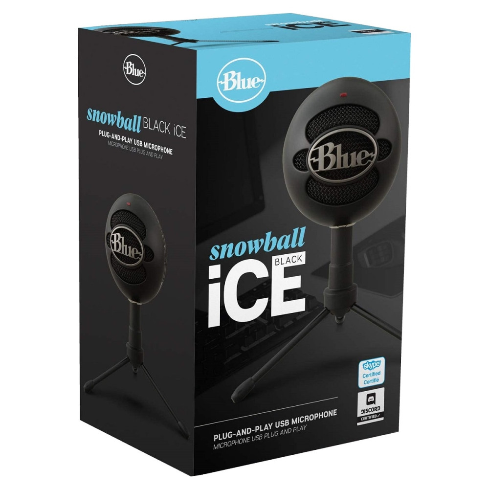 MICROFONO BLUE SNOWBALL ICE NEGRO USB GAMING