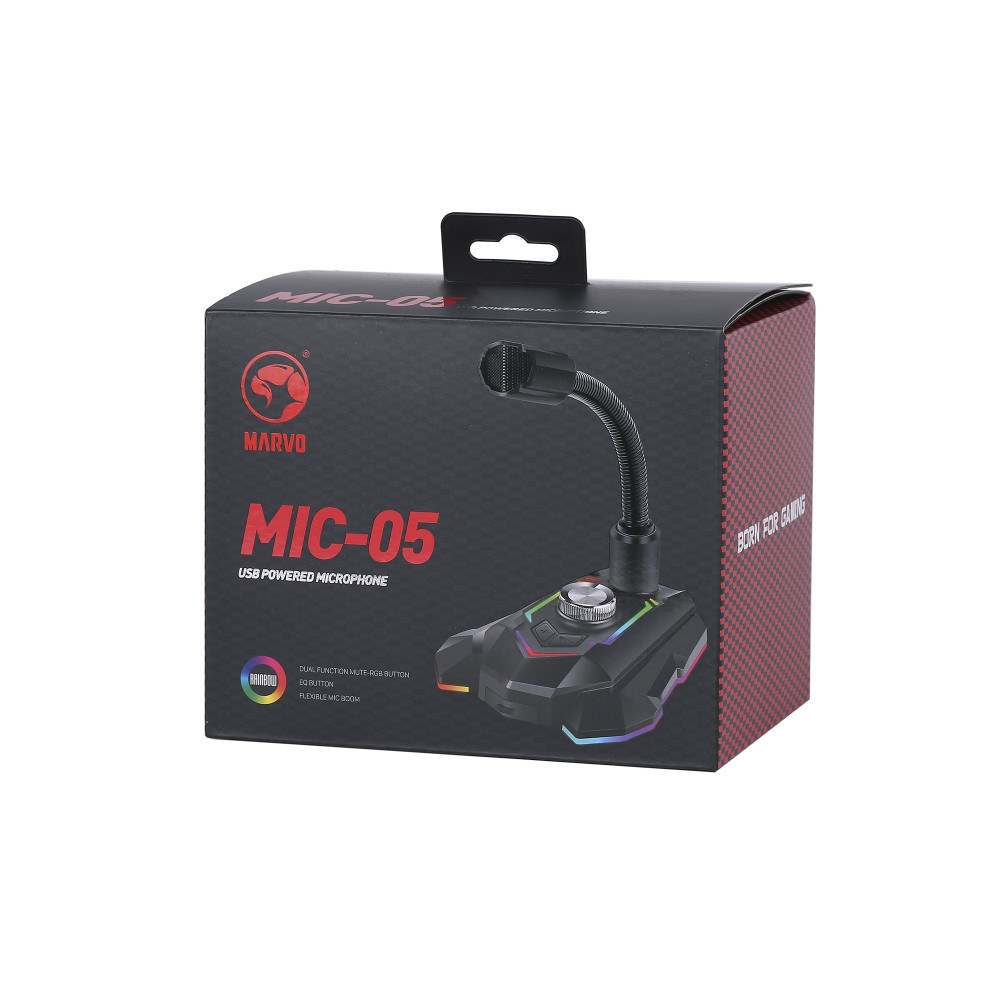MICROFONO MARVO MIC-05 MUTE-RGB OMNI
