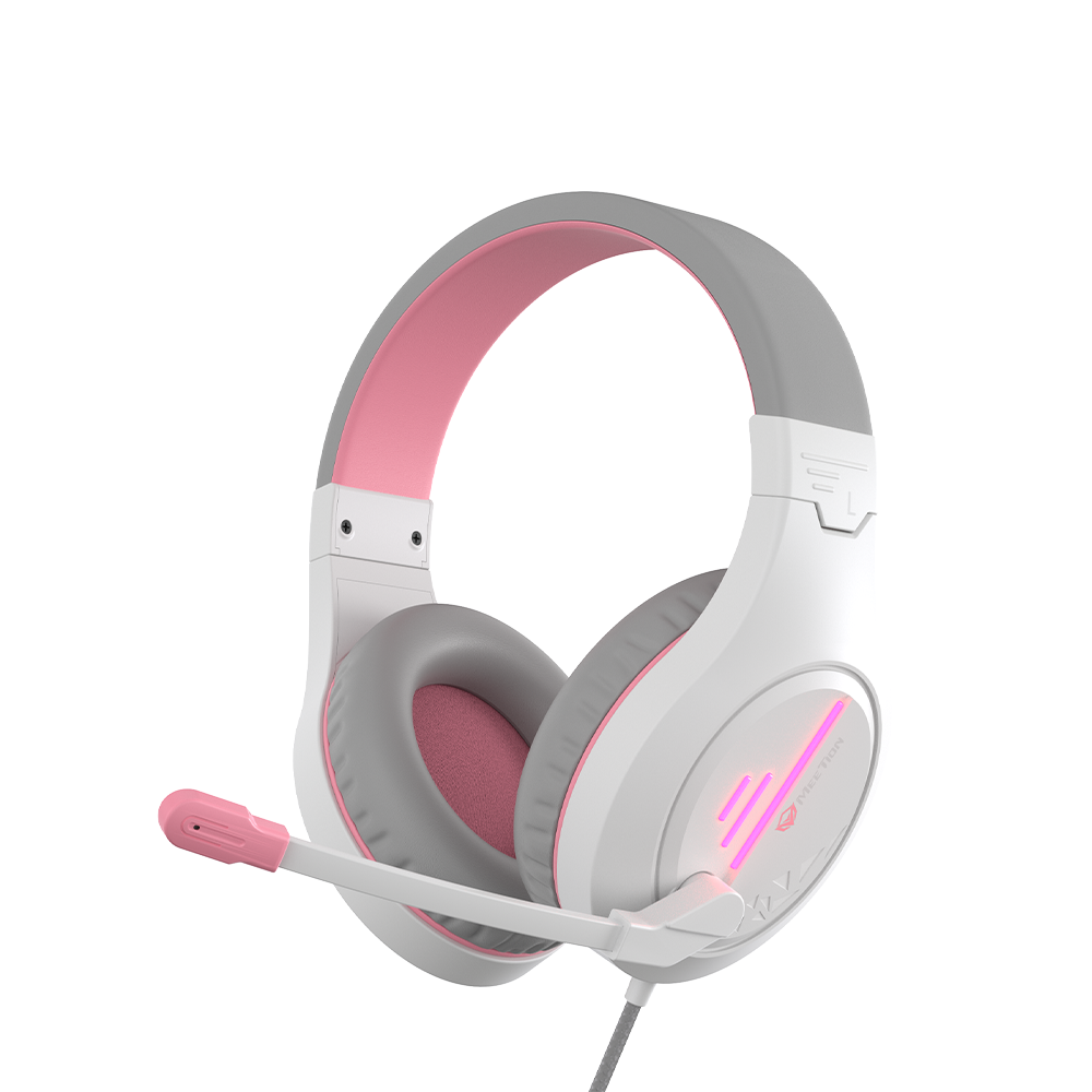 HEADSET MEETION MT-HP021 ROSADO GAMER 3,5MM