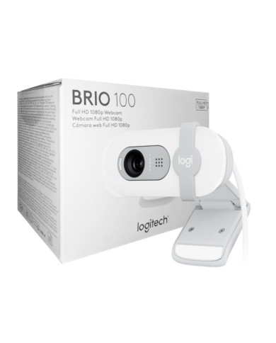 WEBCAM LOGITECH BRIO 100 FHD BLANCA USB