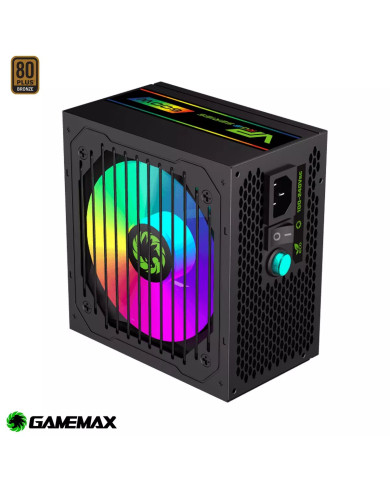 FUENTE DE PODER GAMEMAX VP-600 RGB MODULAR 80P BRONZE