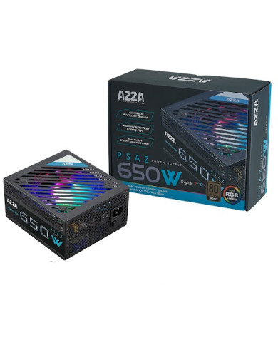 FUENTE DE PODER AZZA 650W RGB 80P BRONZE