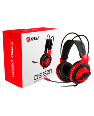 HEADSET MSI DS501 GAMING 40MM MIC VOL 3.5MM ROJO/NEGRO