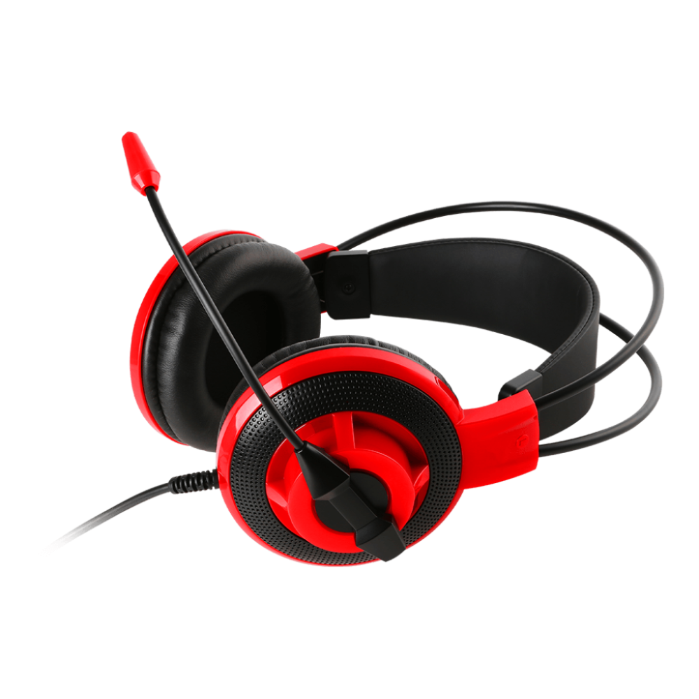 HEADSET MSI DS501 GAMING 40MM MIC VOL 3.5MM ROJO/NEGRO