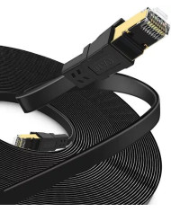 CABLE DE RED NITRON 15 METROS CAT8 FLAT NEGRO