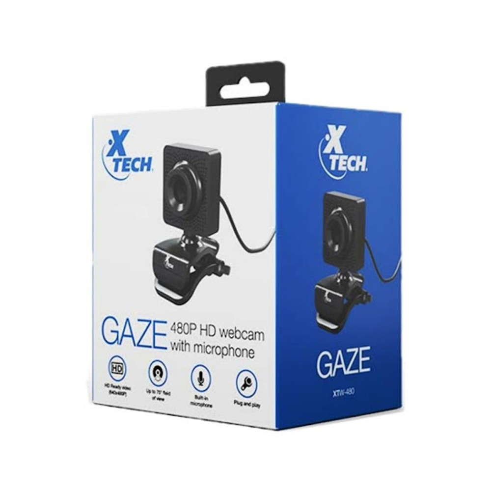 WEBCAM XTECH XTW480 GAZE HD MIC 480P USB