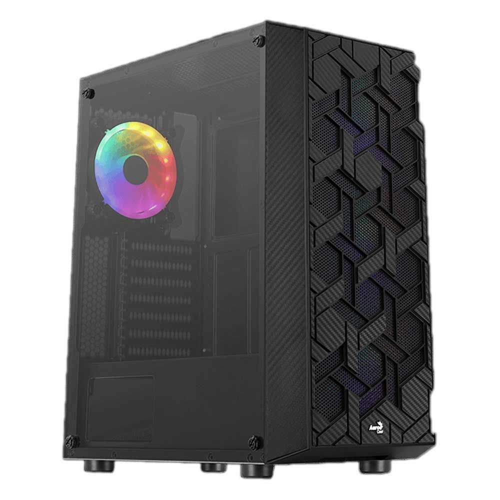 CASE AEROCOOL HIVE RGB VIDRIO NEGRO 206x457x380mm