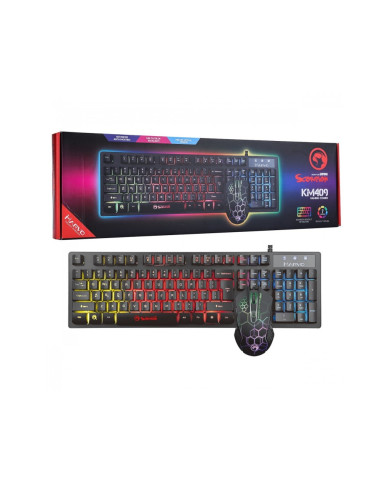 DESKTOP KIT MARVO KM409 MEMBRANE USB2.0 104-TECLAS BACKLIGHT