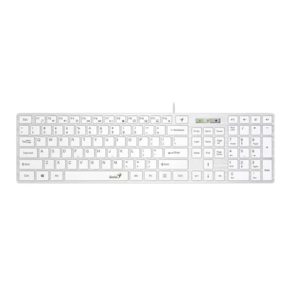 TECLADO GENIUS SLIMSTAR 126 USB BLANCO