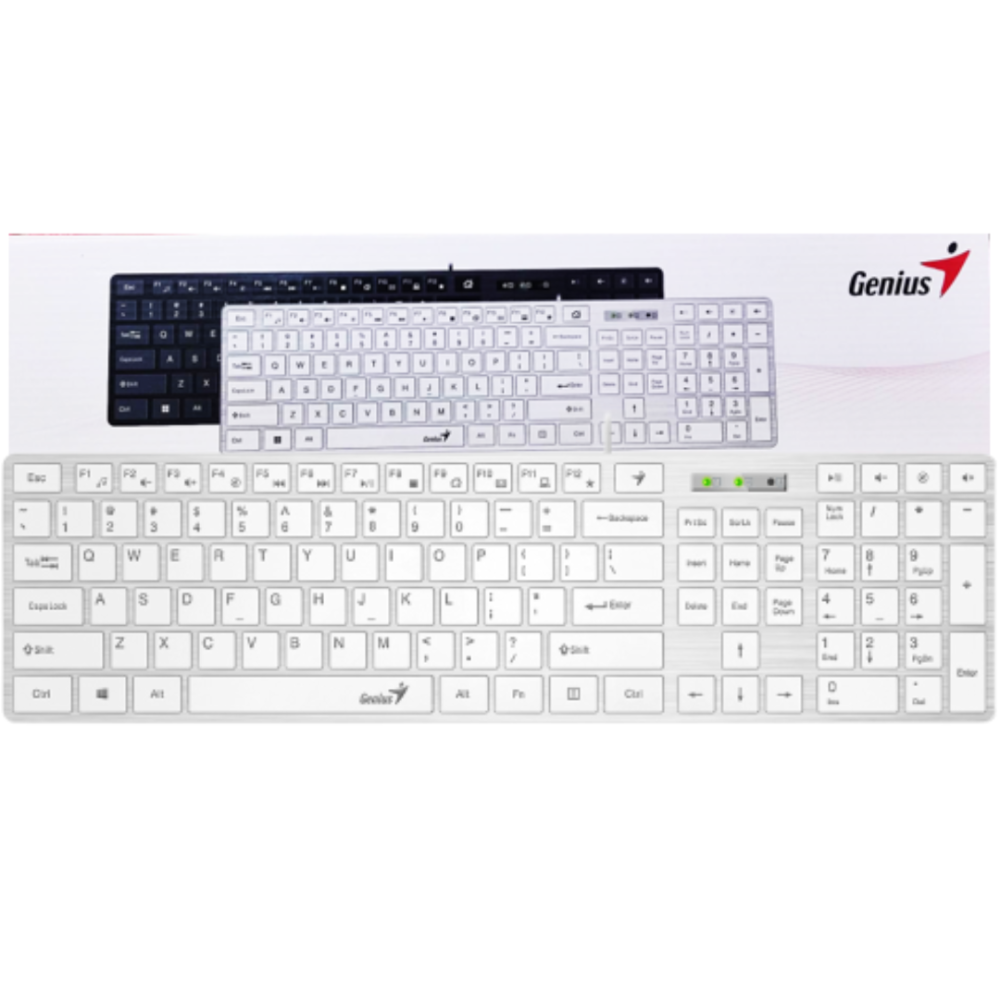TECLADO GENIUS SLIMSTAR 126 USB BLANCO