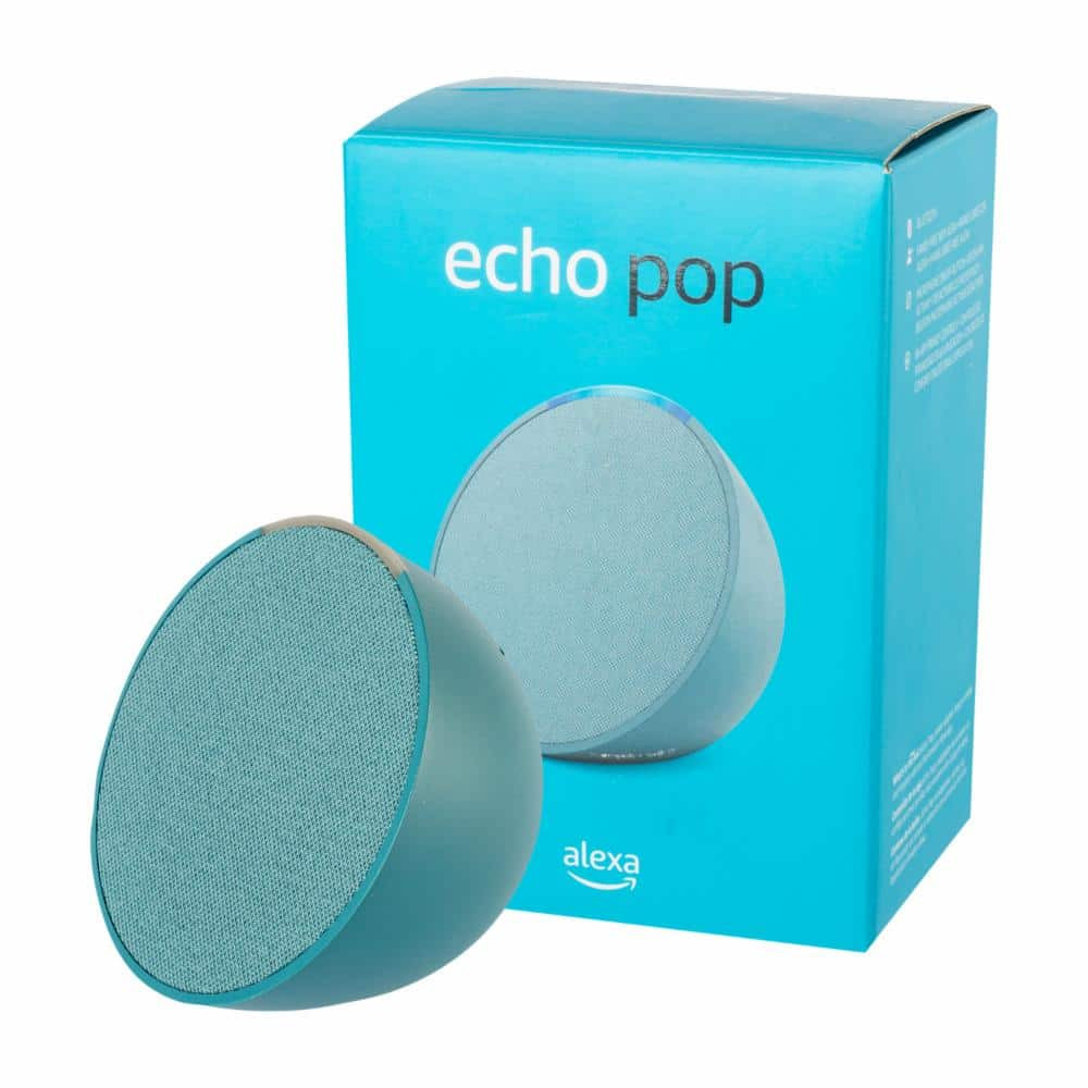 PARLANTE ECHO POP VERDE AZULADO + ALEXA BLUETOOTH