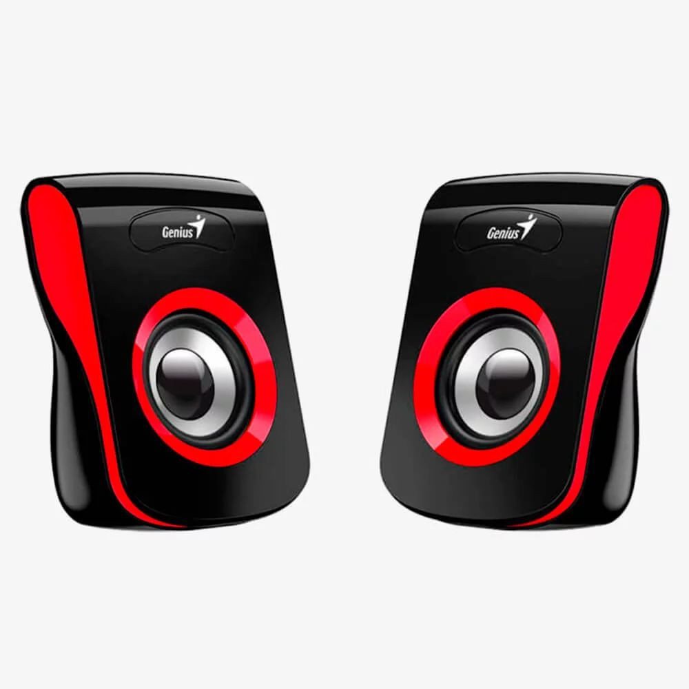 PARLANTES GENIUS SP-Q180 ROJO 2.0 USB 6W 3.5mm + VOLUMEN