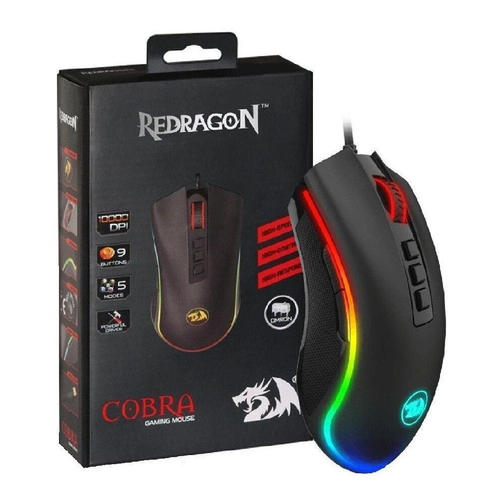 MOUSE REDRAGON COBRA M711 NEGRO RGB USB
