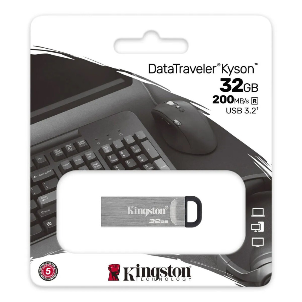 PENDRIVE KINGSTON 32GB KYSON SILVER USB3.2 DTKN/32GB