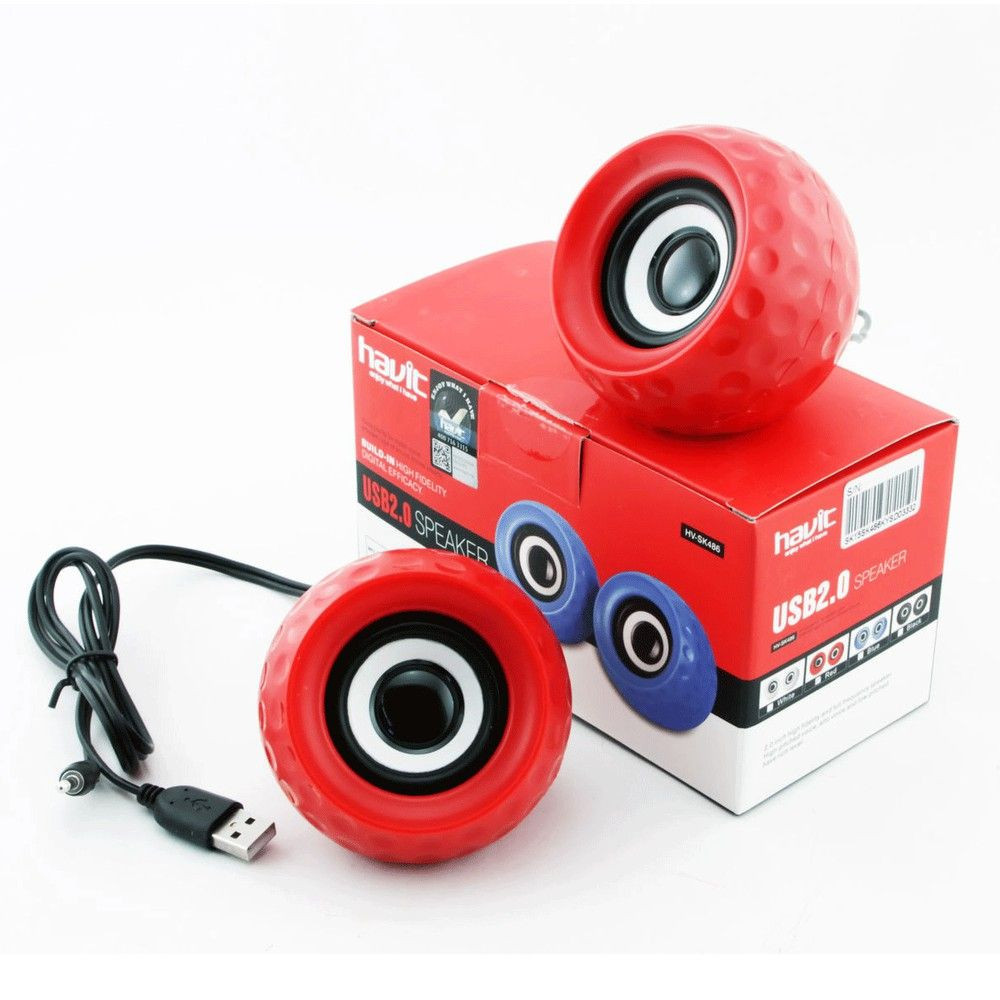 PARLANTES XTRATECH XT-A9 MINI 3.5MM + USB ROJO