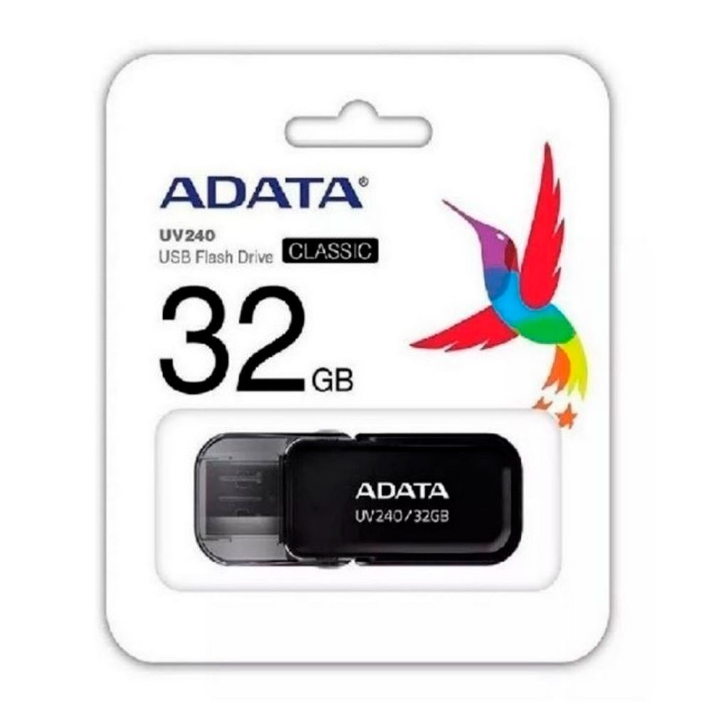 PENDRIVE ADATA 32 GB NEGRO UV240 USB2.0 AUV240-32G-RBK