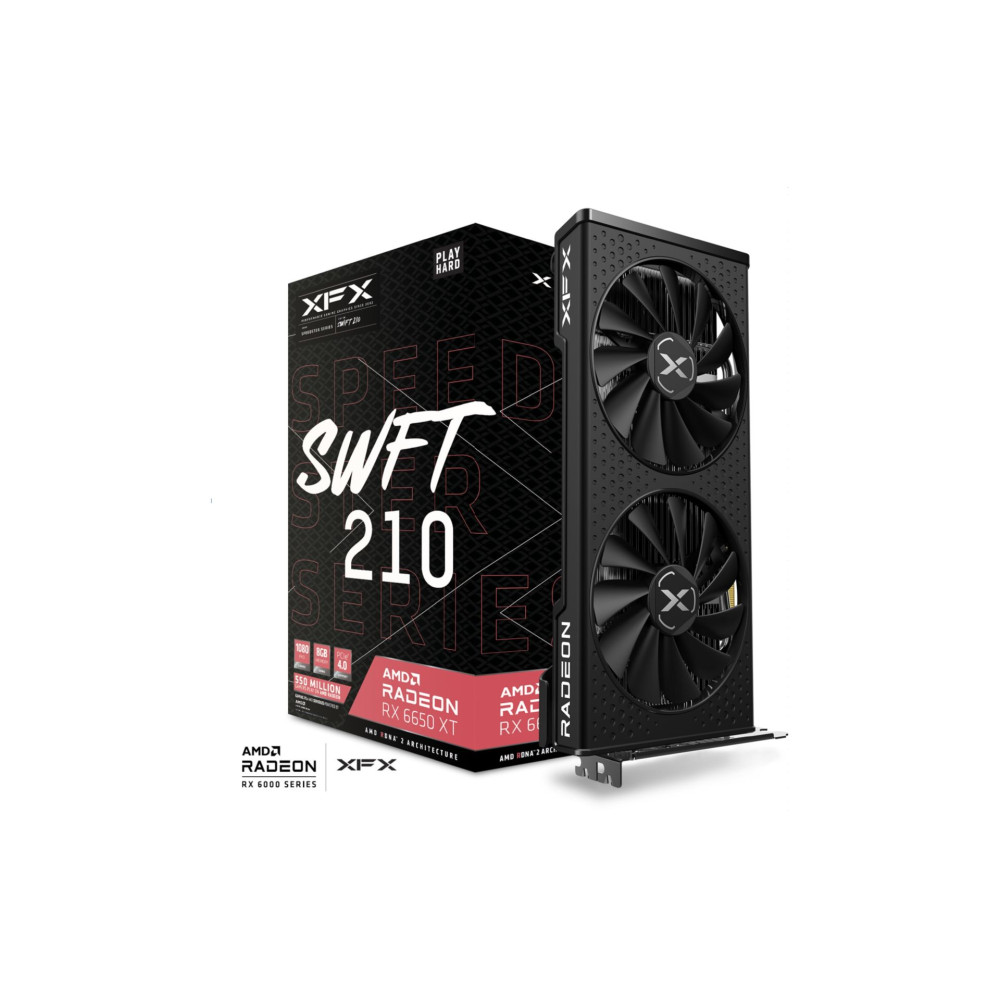 TARJETA DE VIDEO XFX SWFT 210 8GB RX6650XT AMD FHD PCIe4.0 GAMING RDNA2 / RX-665X8DFDR