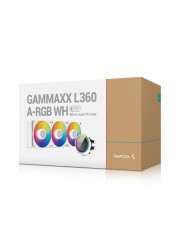 COOLER DEEPCOOL GAMMAXX L360 WH ARGB LIQUID 360MM 3FAN LGA2066/2011-1150 AM5/AM4 401x120x27mm 1,70KG