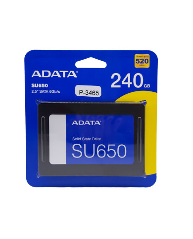DISCO DURO ADATA 240 GB SU650 SSD AZUL 2,5" SATA 6Gb/S +520MB/S / ASU650SS-240GQ-R