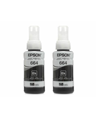 TINTA EPSON T664 PACK (2 NEGROS) ORIGINALES T664120-2P