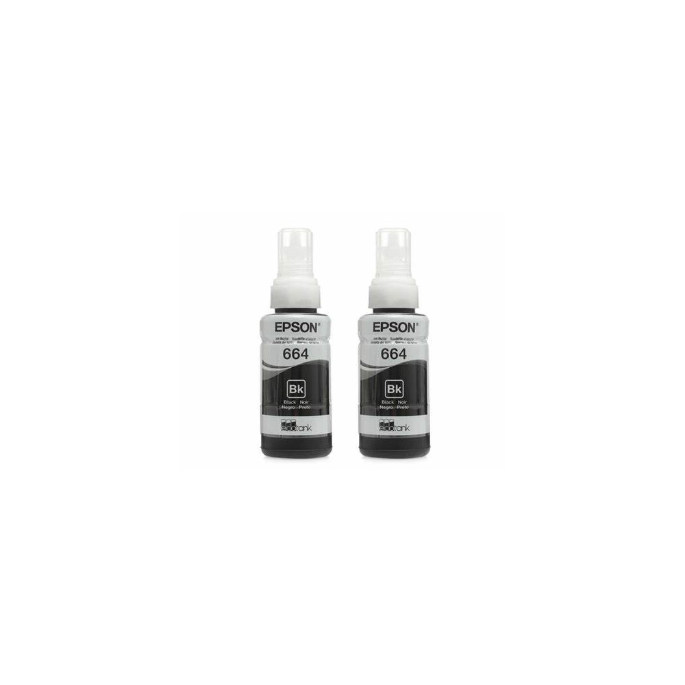 TINTA EPSON T664 PACK (2 NEGROS) ORIGINALES T664120-2P