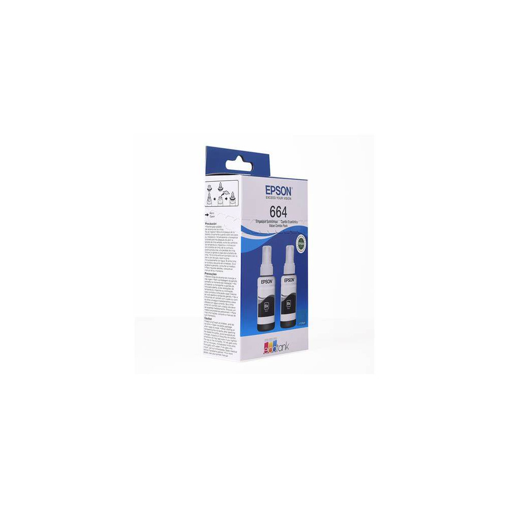 TINTA EPSON T664 PACK (2 NEGROS) ORIGINALES T664120-2P