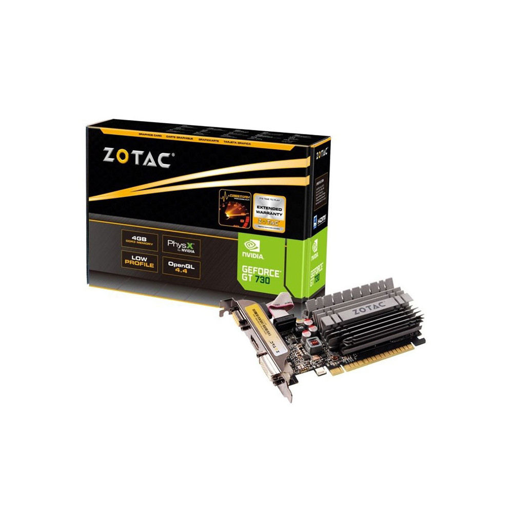 TARJETA DE VIDEO ZOTAC 4GB GT 730 DDR3 ZONE ED