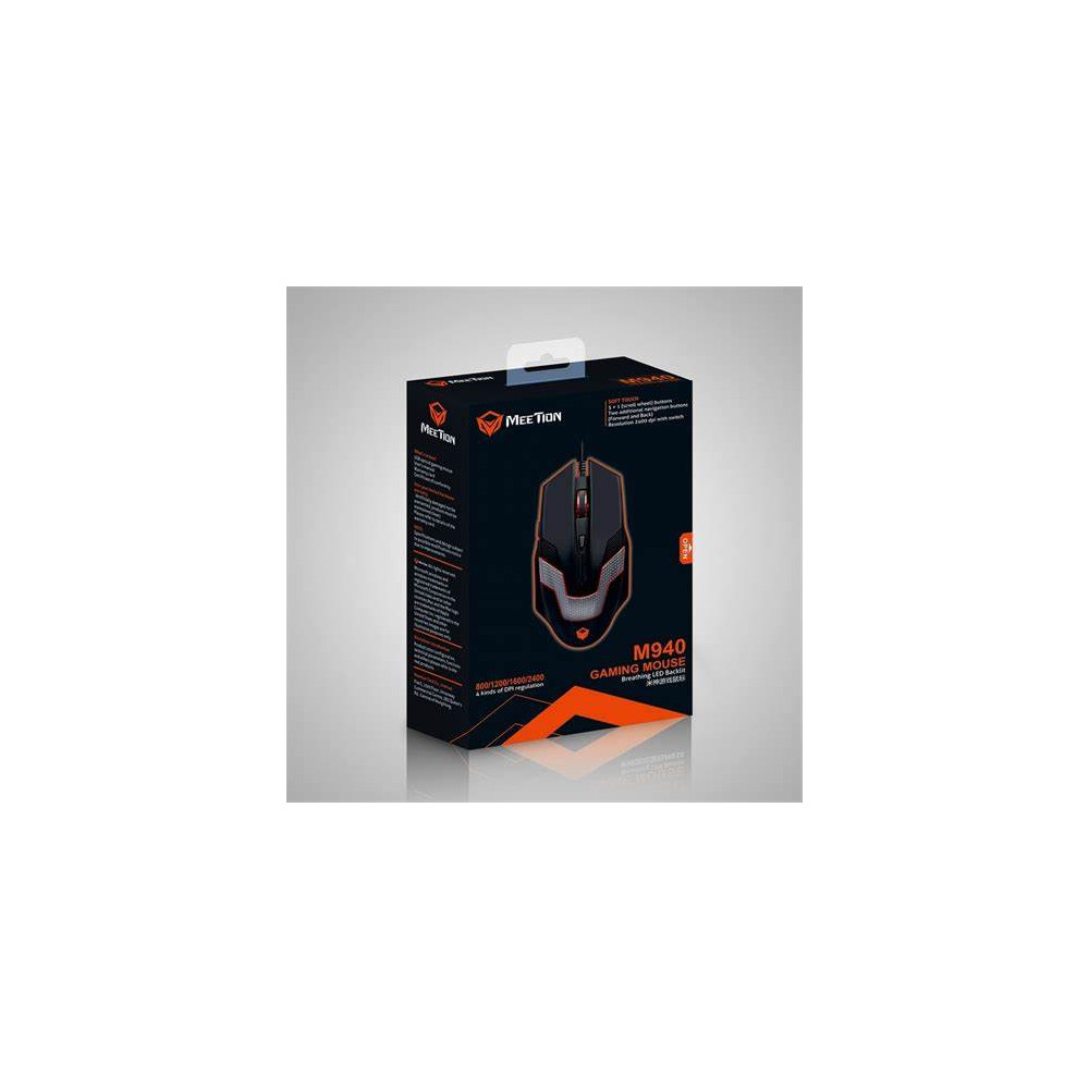 MOUSE MEETION MT-M940 USB NEGRO GAMER