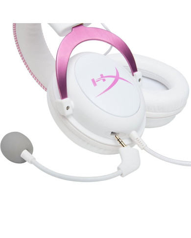 HEADSET HYPERX CLOUD II ROSADO/BLANCO USB 7.1 SURROUND