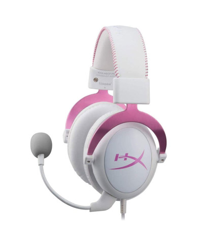 HEADSET HYPERX CLOUD II ROSADO/BLANCO USB 7.1 SURROUND