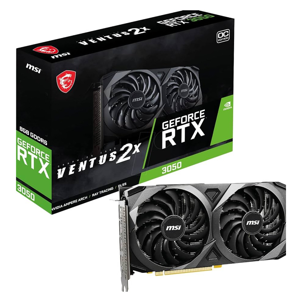TARJETA DE VIDEO MSI 8GB RTX3050 VENTUS 2X XS OD EDITION DUAL FAN