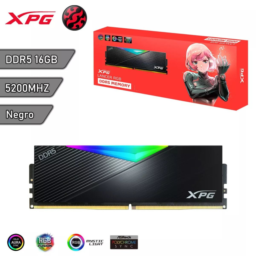 MEMORIA XPG 16GB LANCER RGB DDR5 PC5-41600