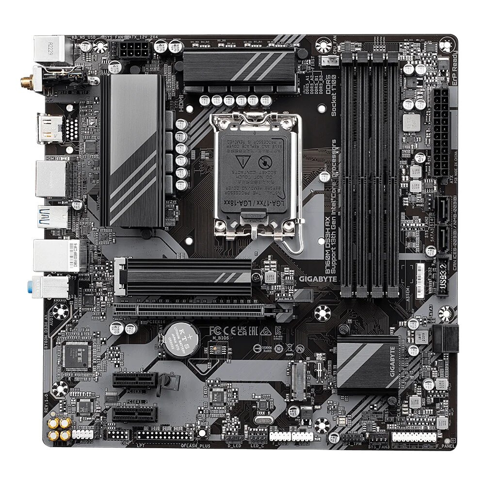 MAINBOARD GIGABYTE 14AVA GEN B760M DS3H AX LGA1700 DDR5 WiFi6