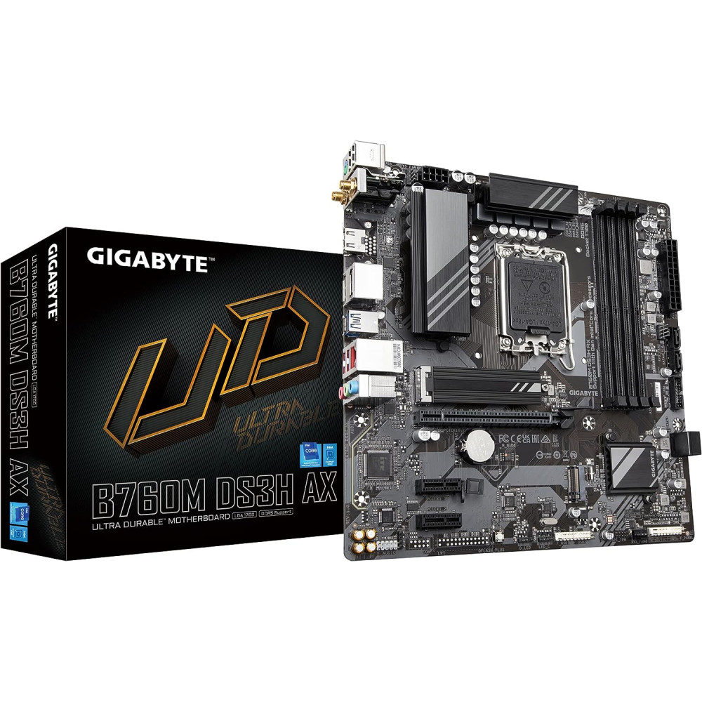 MAINBOARD GIGABYTE 14AVA GEN B760M DS3H AX LGA1700 DDR5 WiFi6