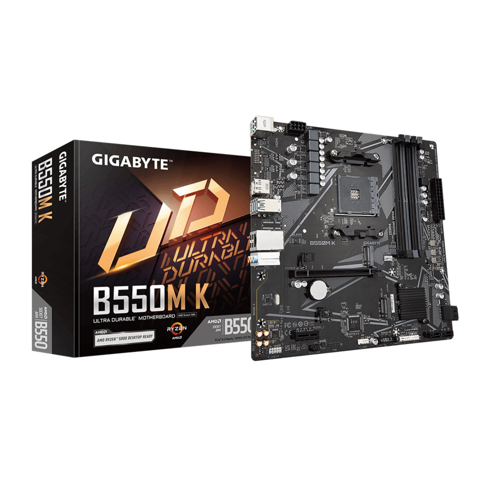 MAINBOARD GIGABYTE B550M K AM4 PCIe4.0 NVMe MICRO ATX