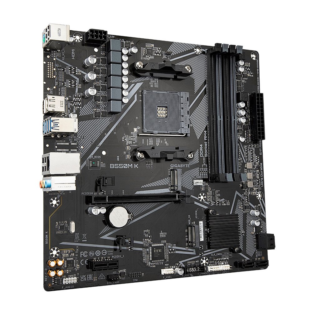 MAINBOARD GIGABYTE B550M K AM4 PCIe4.0 NVMe MICRO ATX