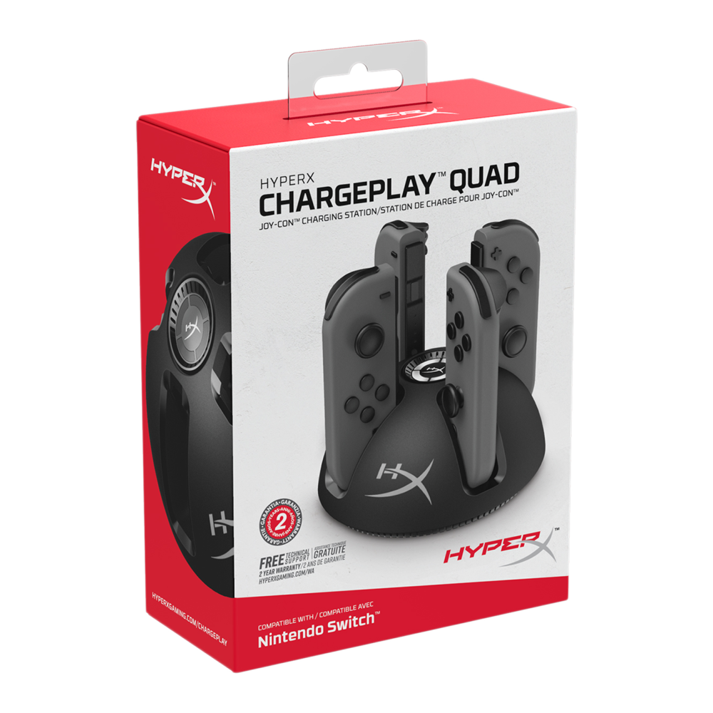 CARGADOR HYPERX DE CONTROLES NINTENDO SWITCH CHARGEPLAY QUAD BASE