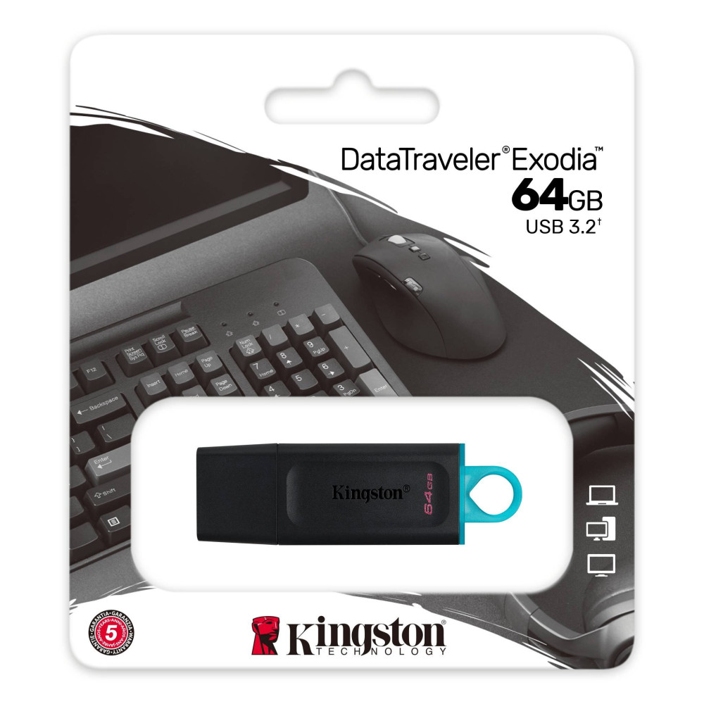 PENDRIVE KINGSTON 64GB NEGRO USB3.2 EXODIA DTX/64GB PENDRIVE KINGSTON 64GB NEGRO USB3.2 EXODIA DTX/64GB
