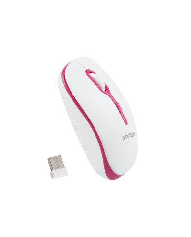 MOUSE MEETION R547 WIRELESS ROJO / BLANCO 1600DPI 2.4Hz 10M / MT-R547