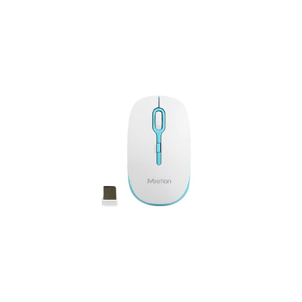 MOUSE MEETION R547 WIRELESS BLANCO/AZUL 1600DPI 2.4Hz 10M  /MT-R547