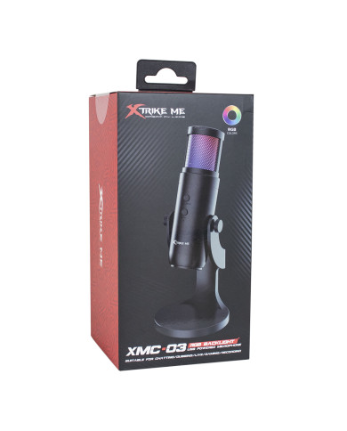 MICROFONO XTRIKE ME XMC-03 RGB USB OMNI NEGRO