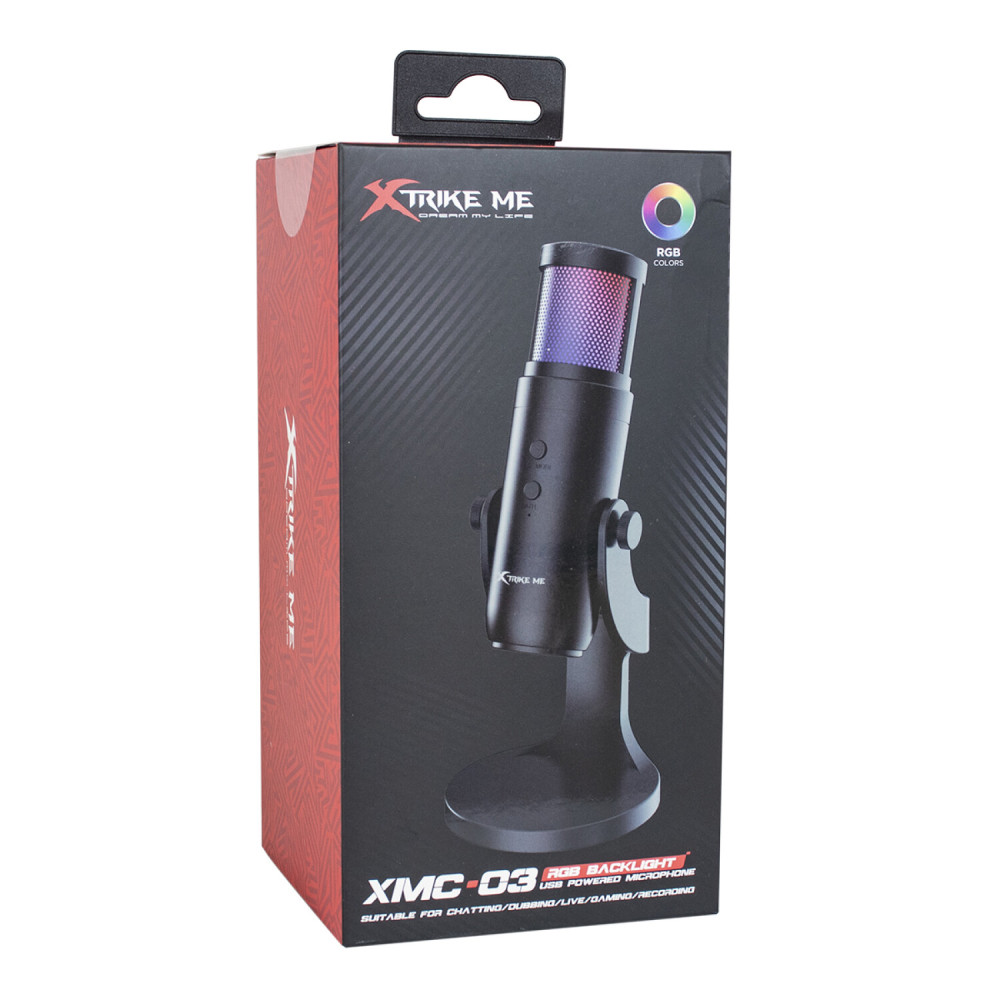 MICROFONO XTRIKE ME XMC-03 RGB USB OMNI NEGRO