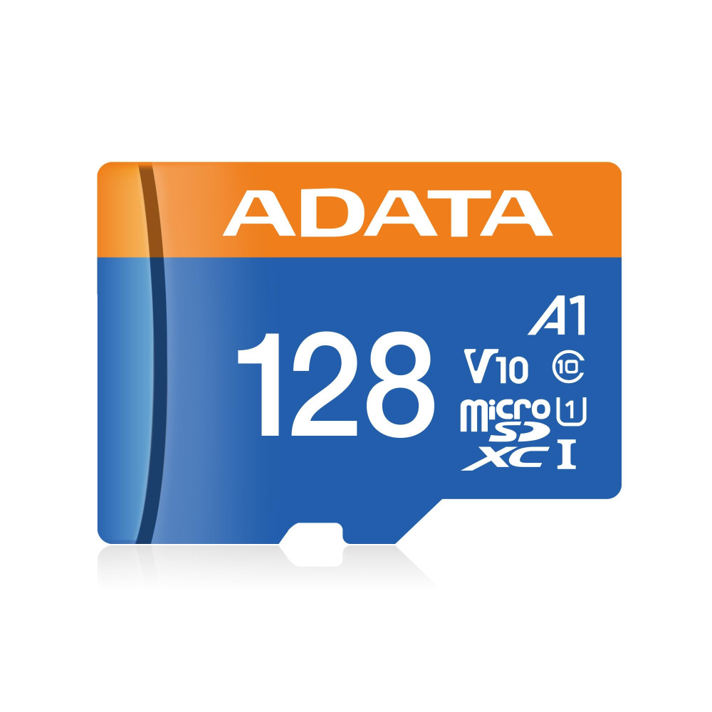 MICROSD ADATA 128 GB UHS-I CLASE 10 AZUL/NARANJA FHD 100MB/S A1_RANDOM / AUSDX128GUICL10A1-RA1