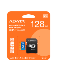 MICROSD ADATA 128 GB UHS-I CLASE 10 AZUL/NARANJA FHD 100MB/S A1_RANDOM / AUSDX128GUICL10A1-RA1