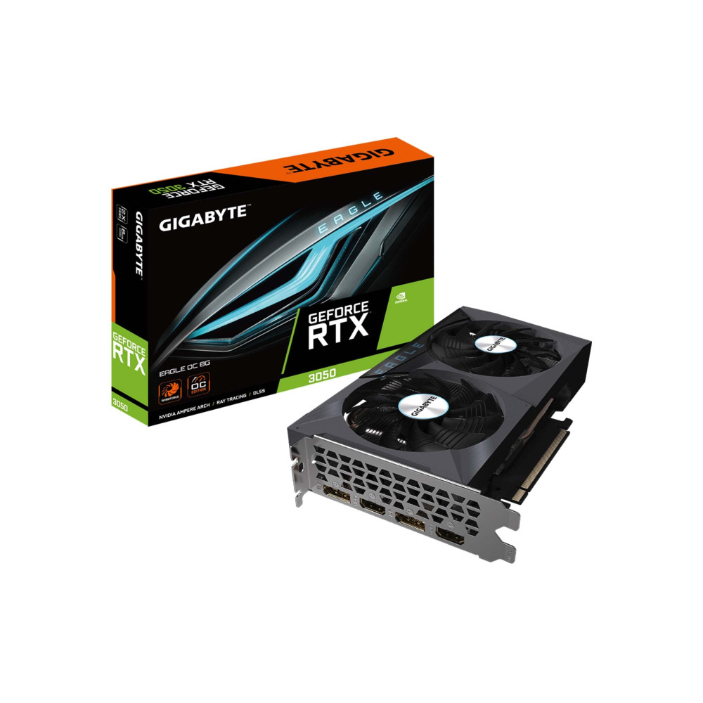 TARJETA DE VIDEO GIGABYTE 6GB RTX 3050 2FAN EAGLE OC WINDFORCE GDDR6