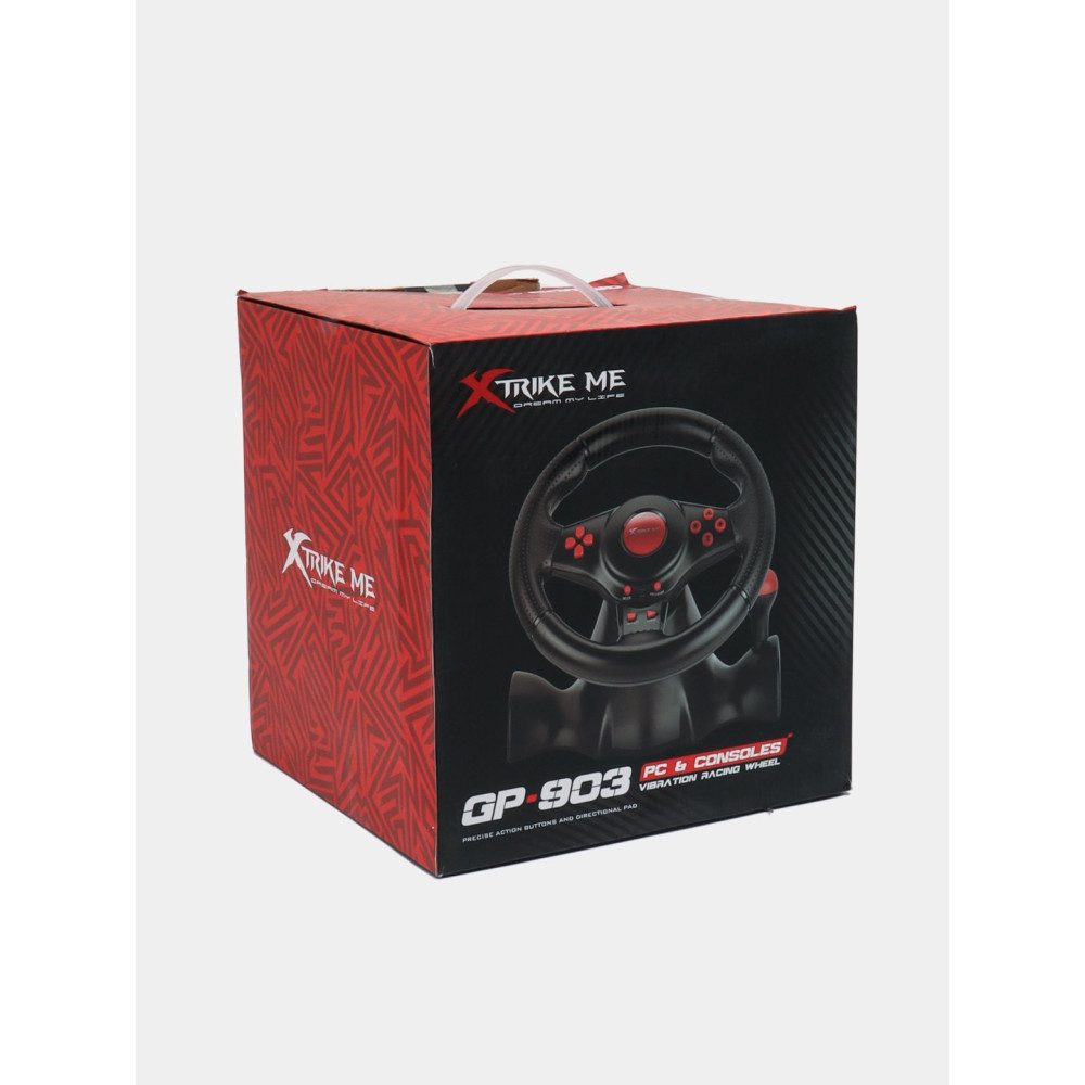 VOLANTE XTRIKE ME GP-903 USB + PEDALES MULTIPLATAFORMA