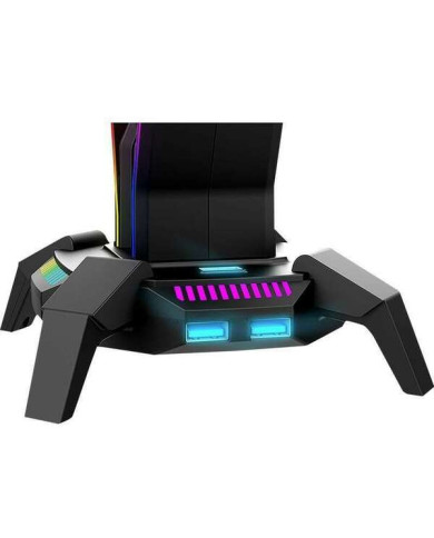 SOPORTE MARVO HZ-10 RGB AURICULAR TOUCH 3USB