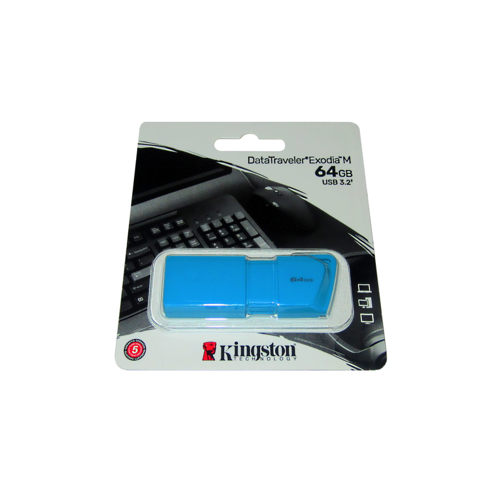 PENDRIVE KINGSTON 64GB EXODIA M TURQUEZA USB3.2